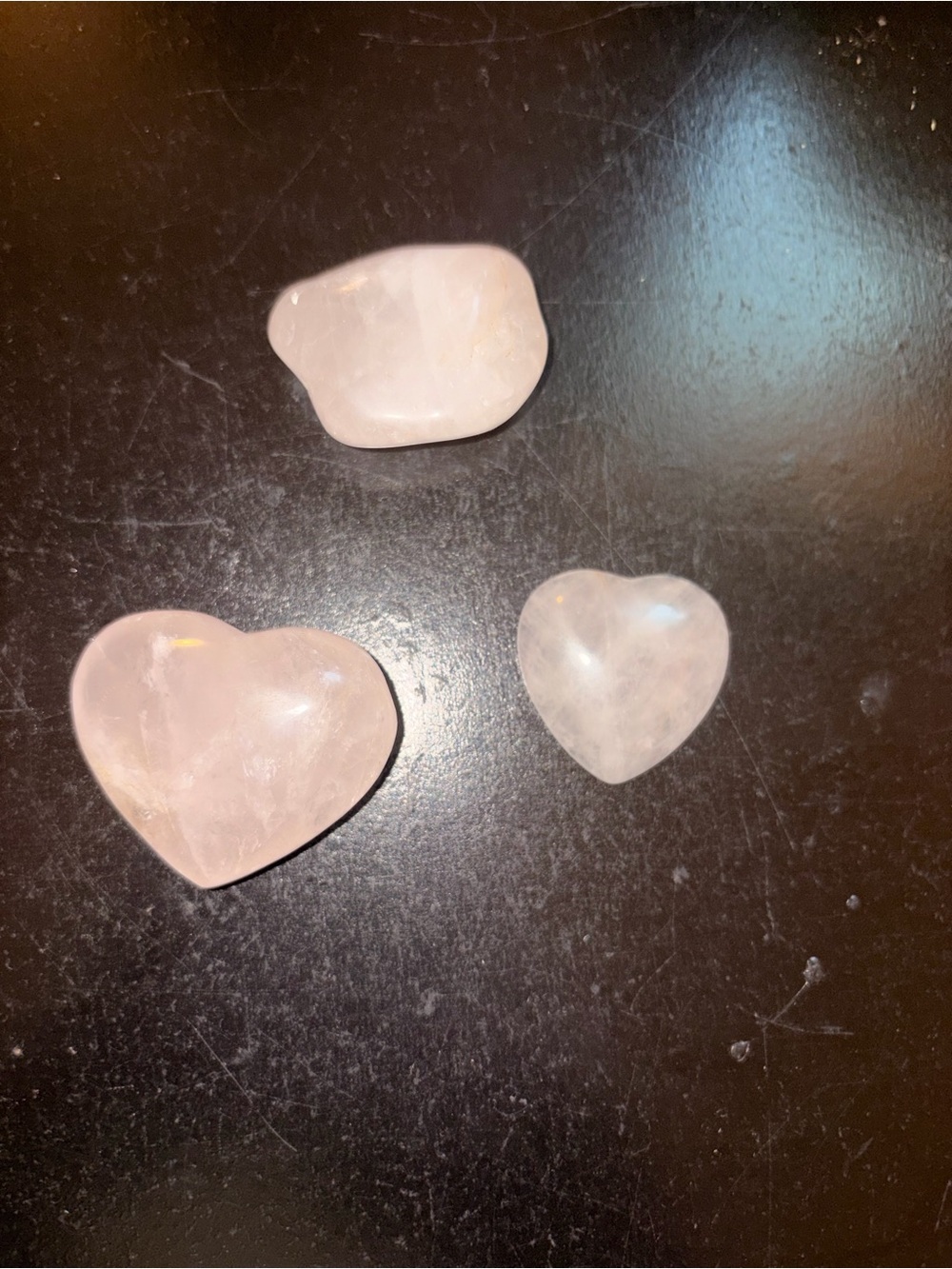 Rose Quartz Heart Gemstone Set - Pink Healing Stones